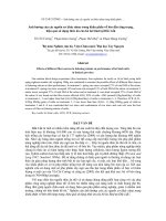Ảnh hưởng của các nguồn sơ khác nhau trong khẩu phần vỗ béo đến tăng trọng, hiệu quả sử dụng thức ăn của bò Sind tại Đắc lắk pptx