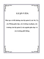 LUẬN VĂN: Đào tạo và bồi dưỡng cán bộ quản lý các Sở, Ty, các Phòng giáo dục, các trường sư phạm, các trường cán bộ quản lý của ngành giáo dục và các trường phổ thông pdf