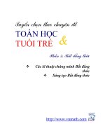 Tuyển chọn theo chuyên đề toán học và tuổi trẻ - Phần 5: Bất Đẳng Thức pdf