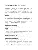 MAKING CLAIMS AND COMPLAINTS- goi SV ppt