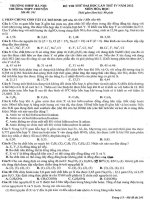 Đề và đáp án thi thử đại học môn hóa Chuyên sư phạm lần 4 docx