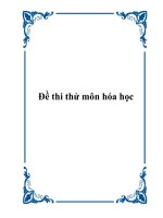 Đề thi thử môn hóa học pot