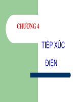 CƠ SỞ KHÍ CỤ ĐIỆN - CHƯƠNG 4: TIẾP XÚC ĐIỆN pptx