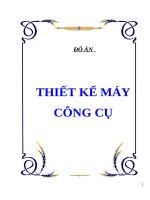 đồ án thiết kế máy công cụ