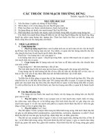 CÁC THUỐC TIM MẠCH THƯỜNG DÙNG - ThS.BS. Nguyễn Thị Thanh doc