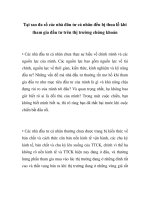 Tại sao đa số các nhà đâu tư cá nhân đều bị thua lỗ khi tham gia đầu tư trên thị trường chứng khoán ppt