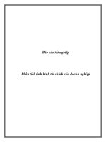 Báo cáo tốt nghiệp: Phân tích tình hình tài chính của doanh nghiệp doc