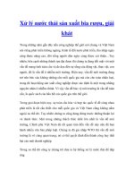 Xử lý nước thải sản xuất bia rượu, giải khát pdf