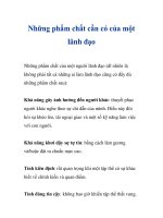 Những phẩm chất cần có của một lãnh đạo doc
