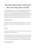 Bảy Kiểu Người Nghe Và Bí Quyết Để Có Kỹ Năng Nghe Tốt Hơn pptx