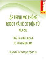 LẬP TRÌNH MÔ PHỎNG ROBOT VÀ HỆ CƠ ĐIỆN TỬ ME4291 pdf