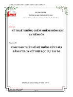 tiểu luận  tính toán thiết kế hệ thống xử lý bụi bằng cyclon kết hợp lọc bụi tay áo