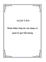 LUẬN VĂN:Hoàn thiện công tác xây dựng và quản lý quỹ tiền lương ppt