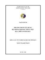 LUẬN VĂN: PHƯƠNG PHÁP XÂY DỰNG HỆ THỐNG HỎI ĐÁP TIẾNG VIỆT DỰA TRÊN ONTOLOGY pptx