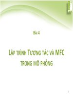 BÀI 4 LẬP TRÌNH TƯƠNG TÁC VÀ MFC TRONG MÔ PHỎNG doc