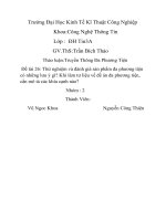 Đề tài 26: Thử nghiệm và đánh giá sản phẩm đa phương tiện có những lưu ý gì? Khi làm tư liệu về đề án đa phương tiện, cần mô tả các khía cạnh nào? potx