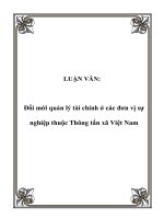LUẬN VĂN: Đổi mới quản lý tài chính ở các đơn vị sự nghiệp thuộc Thông tấn xã Việt Nam potx