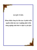 LUẬN VĂN: Hòan thiện công tác đào tạo và phát triển nguồn nhân lực tại xí nghiệp phát triển nông nghiệp sinh thái và dịch vụ du lịch ppt