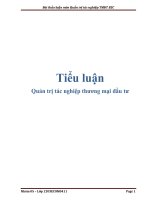 Tiêu luận: Quản trị tác nghiệp thương mại đầu tư potx