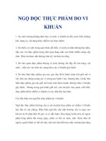 NGỘ ĐỘC THỰC PHẨM DO VI KHUẨN pdf