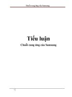Tiểu luận : Chuỗi cung ứng của Samsung doc