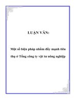 LUẬN VĂN: Một số biện pháp nhằm đẩy mạnh tiêu thụ ở Tổng công ty vật tư nông nghiệp pdf