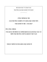 Luận văn: ỨNG DỤNG MÔ HÌNH TÀI CHÍNH ĐỊNH GIÁ DANH MỤC ĐẦU TƯ TRÊN THỊ TRƯỜNG CHỨNG KHOÁN VIỆT NAM pdf