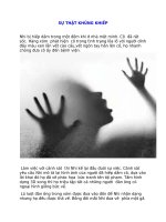 NGHỊ LUẬN VỀ SỰ THẬT KHÓ CHẤP NHẬN