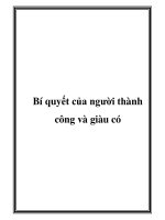 Bí quyết của người thành công và giàu có pot