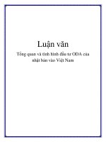 Luận văn: Tổng quan và tình hình đầu tư ODA của nhật bản vào Việt Nam potx