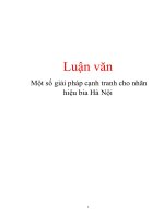 Luận văn: Một số giải pháp cạnh tranh cho nhãn hiệu bia Hà Nội pdf