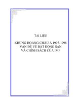 ĐỀ TÀI: KHỦNG HOẢNG CHÂU Á 1997-1998 VẤN ĐỀ VỀ BẤT ĐỘNG SẢN VÀ CHÍNH SÁCH CỦA IMF pot