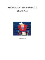 NHỮNG KIẾN TRÚC CHĂM CỔ Ở QUẢNG NAM docx