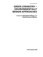 GREEN CHEMISTRY – ENVIRONMENTALLY BENIGN APPROACHES pot