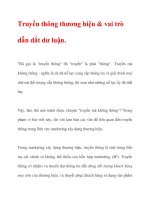 Truyền thông thương hiệu & vai trò dẫn dắt dư luận. pot