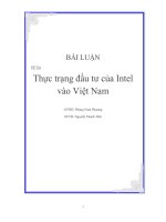 Đề Tài:Thực trạng đầu tư của Intel vào Việt Nam pptx