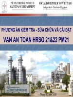 KIỂM TRA - SỬA CHỮA VÀ CÀI ĐẶT VAN AN TOÀN LÒ HƠI docx