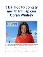 5 Bài học từ công ty mới thành lập của Oprah Winfrey doc