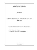 luận văn   '''' nghiên cứu sử dụng công nghệ bảo mật ssl tls''''