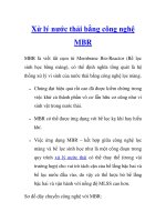 Xử lý nước thải bằng công nghệ MBR docx