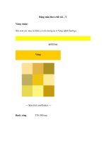 Bảng màu theo chữ cái – V doc