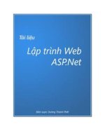 Giáo trình Thiết Kế Và Lập Trình Web Bằng Ngôn Ngữ ASP potx