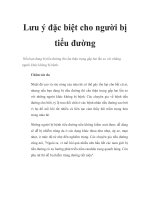 Lưu ý đặc biệt cho người bị tiểu đường doc