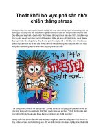 Thoát khỏi bờ vực phá sản nhờ chiến thắng stress pptx