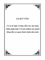 LUẬN VĂN: Cơ sở lý luận và thực tiễn của việc hoàn thiện pháp luật về trách nhiệm của người đứng đầu cơ quan hành chính nhà nước pptx