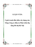 LUẬN VĂN: Cạnh tranh đấu thầu xây dựng của Tổng Công ty Đầu tư Phát triển Hạ tầng Đô thị Hà Nội docx