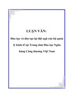 LUẬN VĂN: Đào tạo và đào tạo lại đội ngũ cán bộ quản lý kinh tế tại Trung tâm Đào tạo Ngân hàng Công thương Việt Nam doc