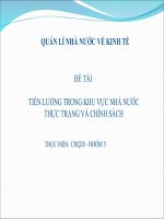 TIỀN LƯƠNG TRONG KHU VỰC NHÀ NƯỚC THỰC TRẠNG VÀ CHÍNH SÁCH docx
