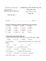 Tuyển tập bộ đề và lời giải ôn thi tiếng anh Trung Học Phổ Thông