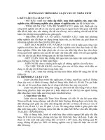 HƯỚNG DẪN TRÌNH BÀY LUẬN VĂN CỬ NHÂN TDTT ppt